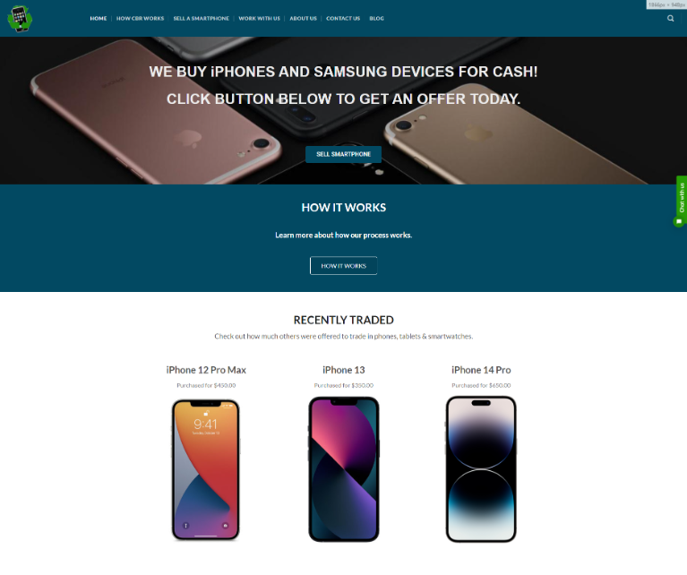 Cellphone Buyers Recyclers. One of the project of WpConsuts' Affordable Web Design Services